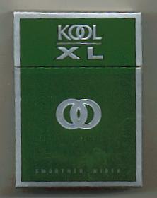 Kool XL Green Full Flavor cigarettes hard box