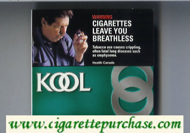 Kool Canadian Menthol cigarettes wide flat hard box