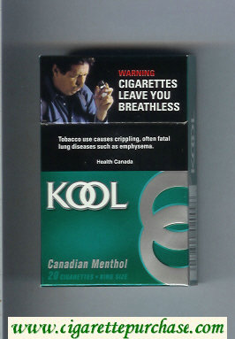 Kool Canadian Menthol cigarettes hard box