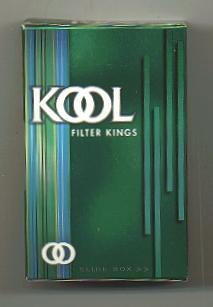 Kool Filter Kings side slide cigarettes hard box