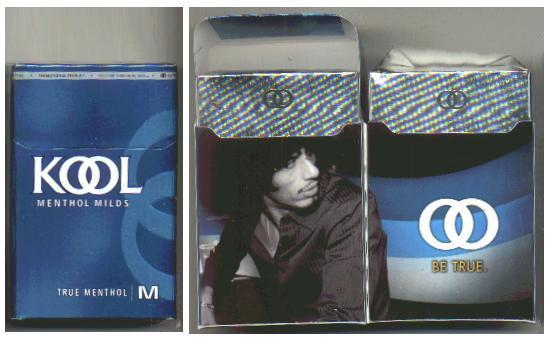 Kool Menthol Milds True Menthol cigarettes hard box