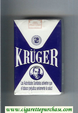 Kruger white and blue cigarettes soft box