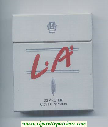 LA Cigarettes wide flat hard box