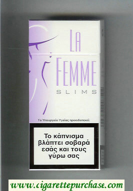 La Femme Slims 100s white and light pink cigarettes hard box