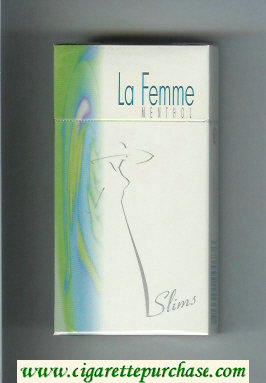 La Femme Slims Menthol 100s cigarettes hard box