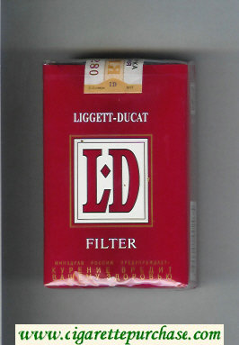 LD Liggett-Ducat Filter red and white cigarettes soft box