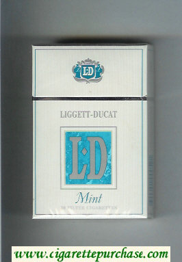 LD Liggett-Ducat Mint white and green cigarettes hard box