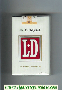 LD Liggett-Ducat white and red cigarettes soft box