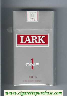 Lark 1 One 100s Charcoal Filter grey and red cigarettes hard box