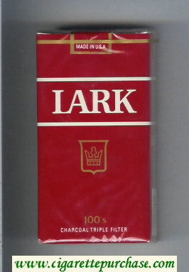 Lark 100s Charcoal Triple Filter red cigarettes soft box