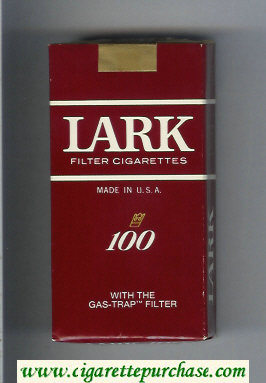 Lark Filter Cigarettes 100s With the Gas-Trap Filter red soft box