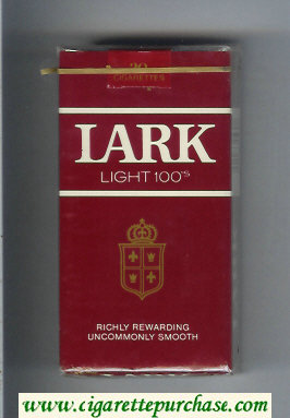 Lark Light 100s Richly Rewarding red Cigarettes soft box