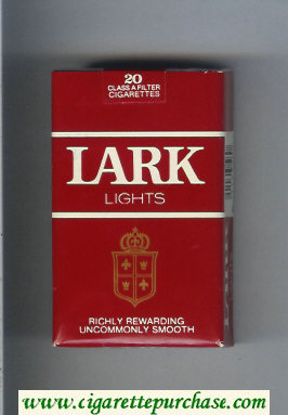 Lark Lights Richly Rewarding red Cigarettes soft box