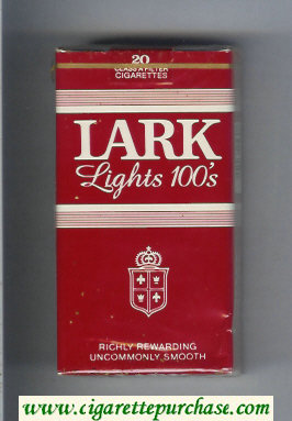 Lark Lights 100s Richly Rewarding red and white Cigarettes soft box