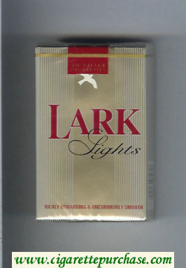 Lark Lights grey Cigarettes soft box