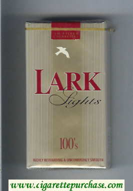 Lark Lights 100s grey Cigarettes soft box