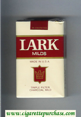 Lark Milds white and red Cigarettes soft box