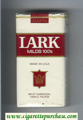 Lark Milds 100s white and red Cigarettes soft box