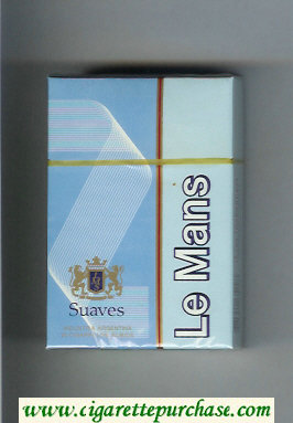 Le Mans Suaves blue and light blue Cigarettes hard box