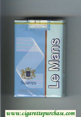 Le Mans Suaves blue and light blue Cigarettes soft box