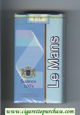 Le Mans Suaves 100s blue and light blue Cigarettes soft box