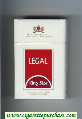 Legal King Size American Taste cigarettes hard box
