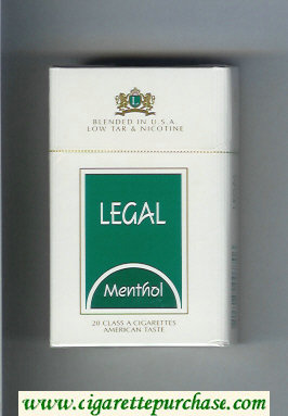 Legal Menthol American Taste cigarettes hard box