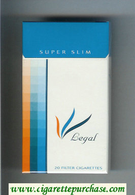 Legal Super Slim 100s cigarettes hard box
