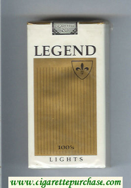 Legend Lights 100s cigarettes soft box