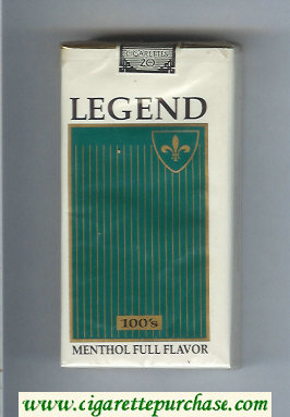 Legend Menthol Full Flavor 100s cigarettes soft box