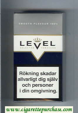 Level Smooth Flavour 100s cigarettes hard box