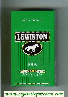 Lewiston Special Menthol Lights 100s cigarettes hard box