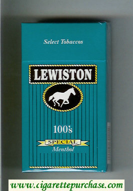 Lewiston Special Menthol 100s cigarettes hard box