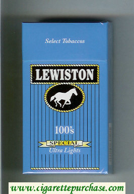 Lewiston Special Ultra Lights 100s cigarettes hard box