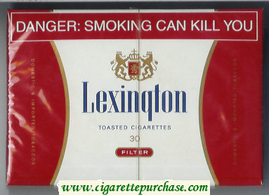 Lexington Filter Toasted cigarettes 30 wide flat hard box