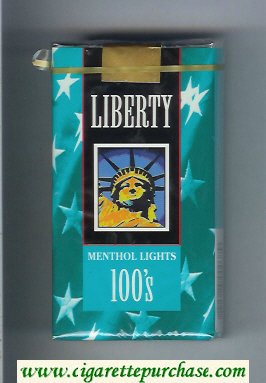 Liberty Menthol Lights 100s cigarettes soft box