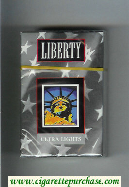 Liberty Ultra Lights cigarettes hard box