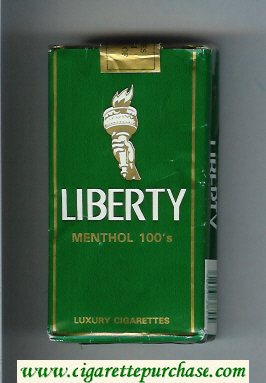 Liberty Menthol 100s cigarettes soft box