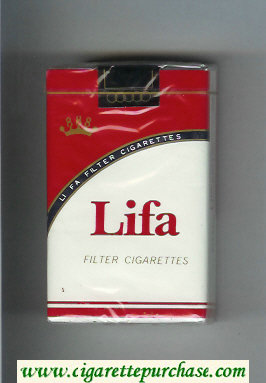 Lifa Filter cigarettes white and red soft box