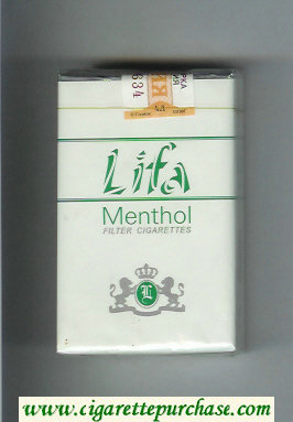 Lifa Menthol white cigarettes soft box