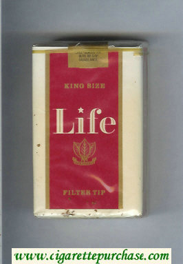 Life Filter Tip white and red and white cigarettes soft box