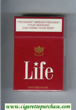 Life Filter red cigarettes hard box