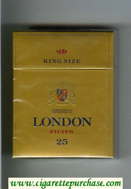 London Filter 25 King Size cigarettes hard box