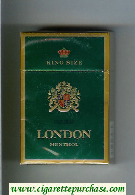 London Menthol King Size cigarettes hard box