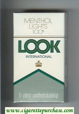 Look International Menthol Lights 100s cigarettes hard box