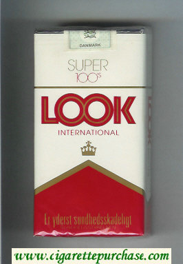 Look International Super 100s cigarettes soft box