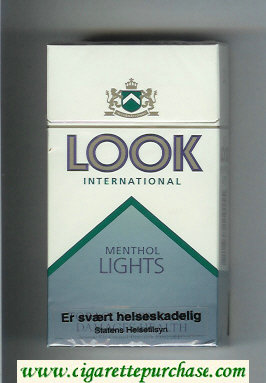 Look International Menthol Lights 100s cigarettes hard box