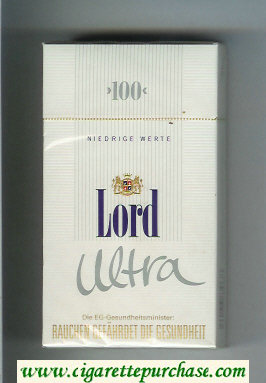 Lord Ultra 100s Niedrige Werte cigarettes hard box