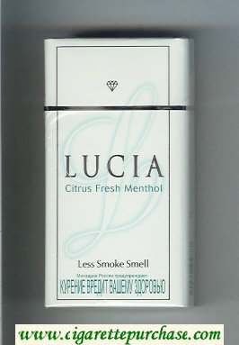 Lucia Citrus Fresh Menthol 100s Cigarettes hard box