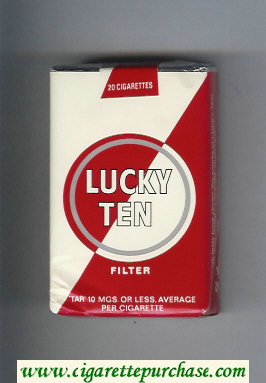 Lucky Ten Cigarettes soft box